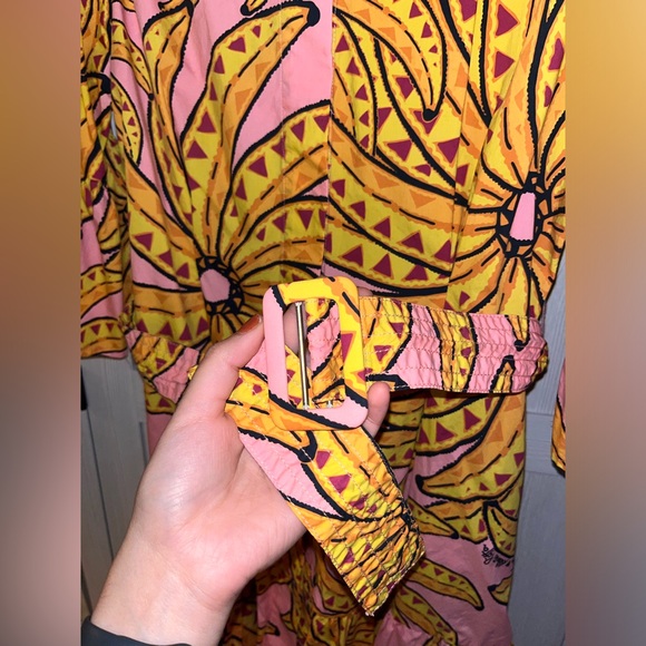 Farm Rio Belted Pink Banana Dress - Picture 3 of 6